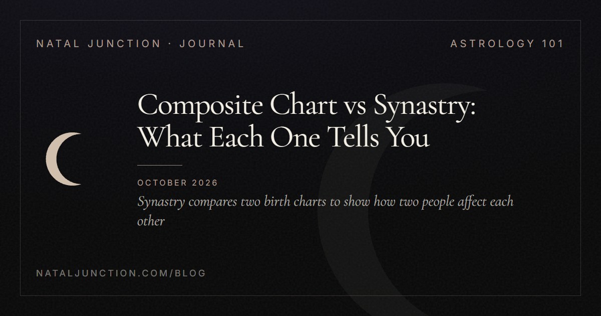 Composite Chart vs Synastry: What Each One Tells You