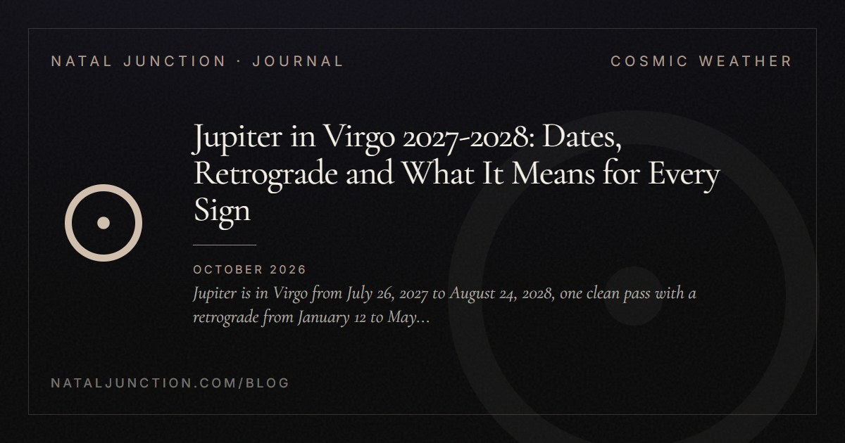 Jupiter in Virgo 2027-2028: Dates, Retrograde and What It Means for Every Sign