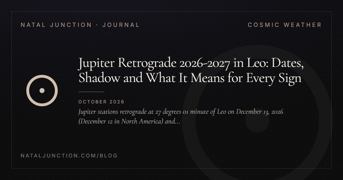 Jupiter Retrograde 2026-2027 in Leo: Dates, Shadow and What It Means for Every Sign