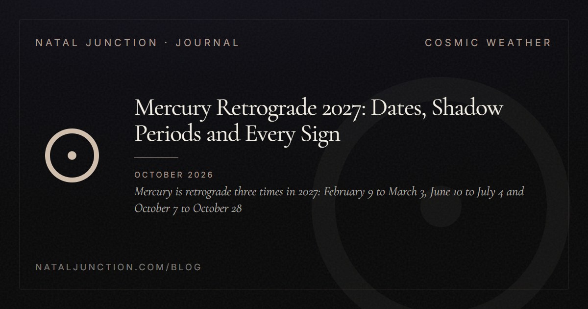 Mercury Retrograde 2027: Dates, Shadow Periods and Every Sign