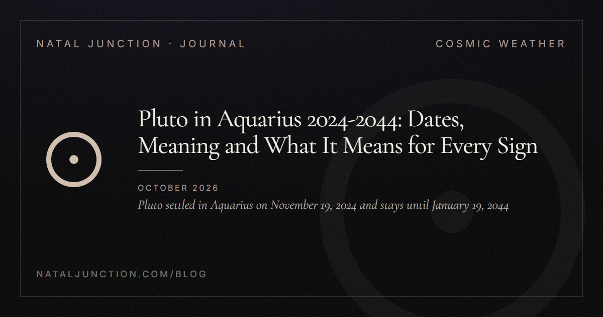 Pluto in Aquarius 2024-2044: Dates, Meaning and What It Means for Every Sign