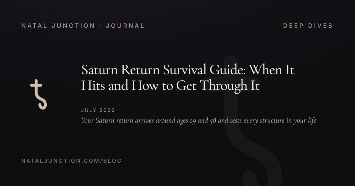 Saturn Return Survival Guide: When It Hits and How to Get Through It