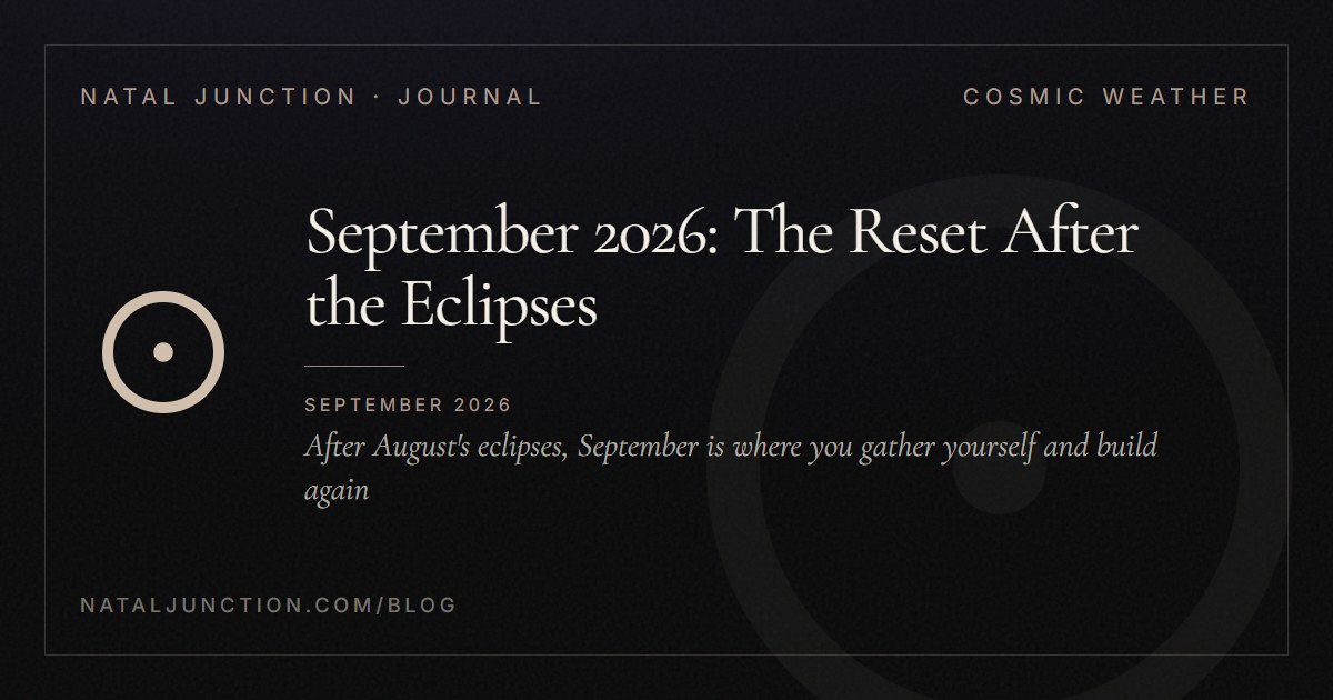 September 2026: The Reset After the Eclipses