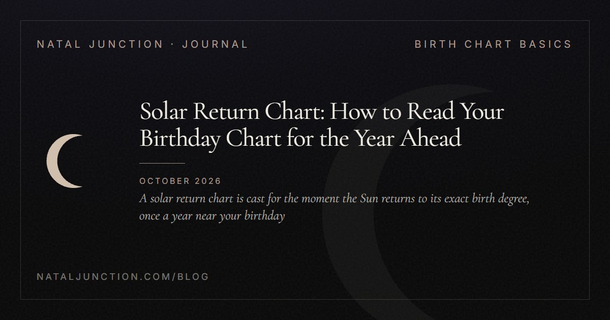 Solar Return Chart: How to Read Your Birthday Chart for the Year Ahead
