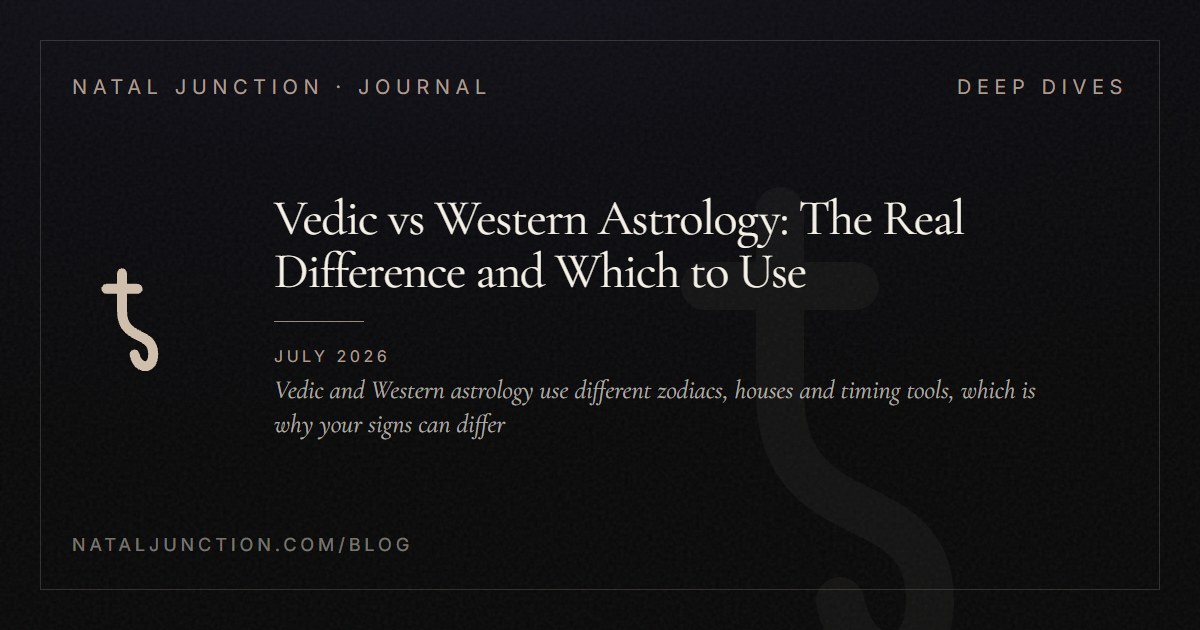 Vedic vs Western Astrology: The Real Difference and Which to Use