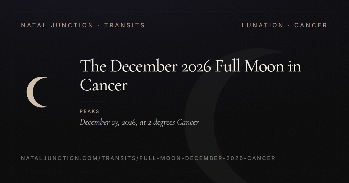 Cold Moon 2026: The December Full Moon in Cancer