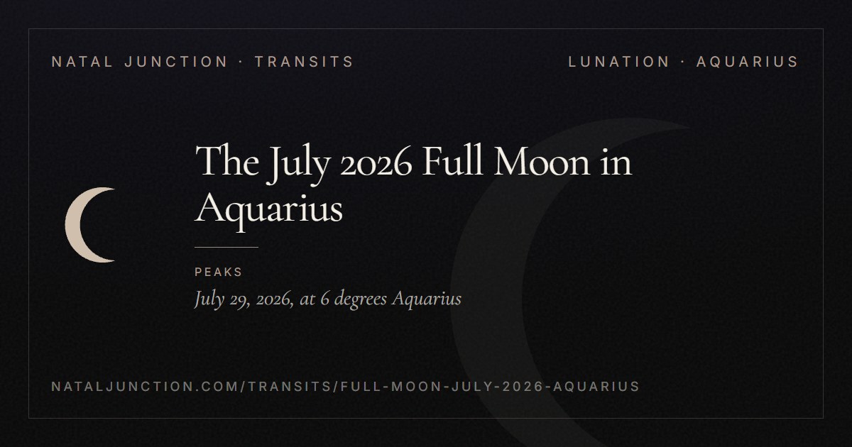 The July 2026 Full Moon in Aquarius