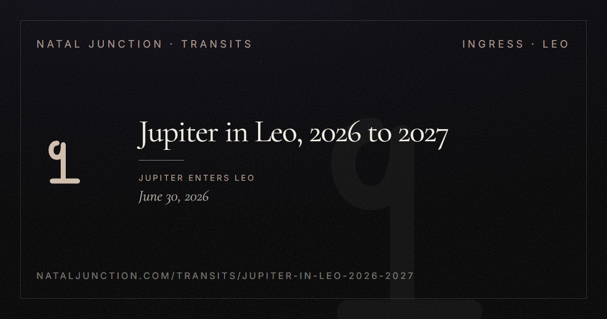 Jupiter in Leo, 2026 to 2027