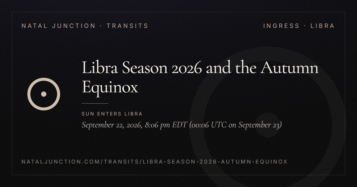 Libra Season 2026 and the Autumn Equinox