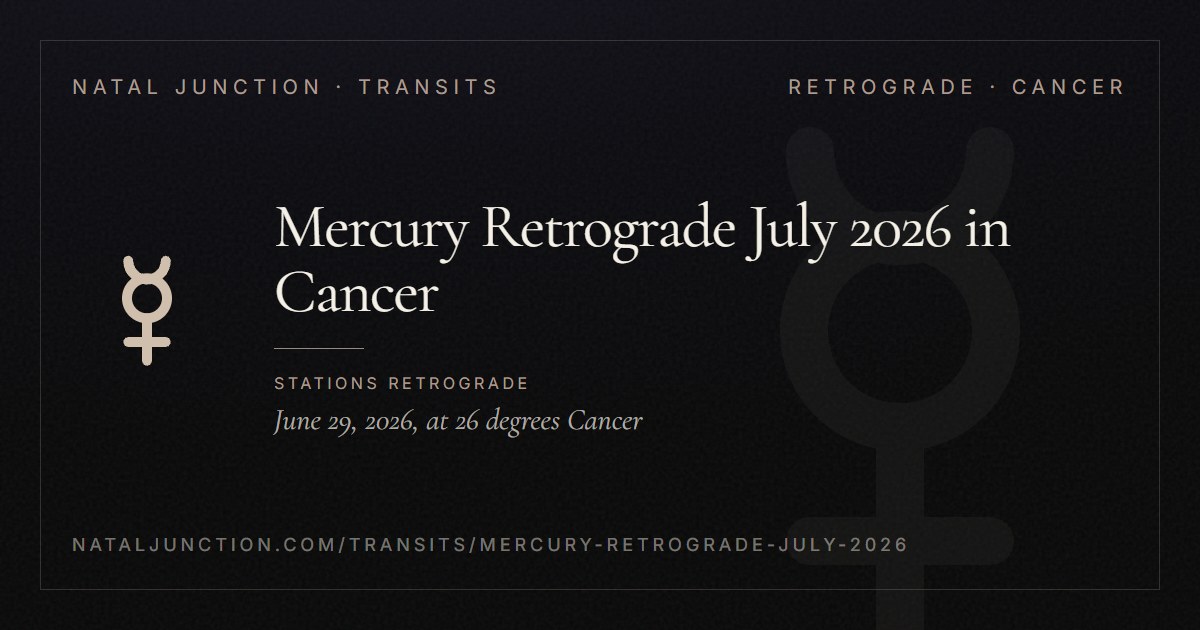 Mercury Retrograde July 2026 in Cancer