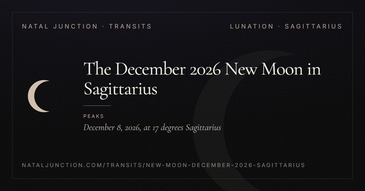The December 2026 New Moon in Sagittarius