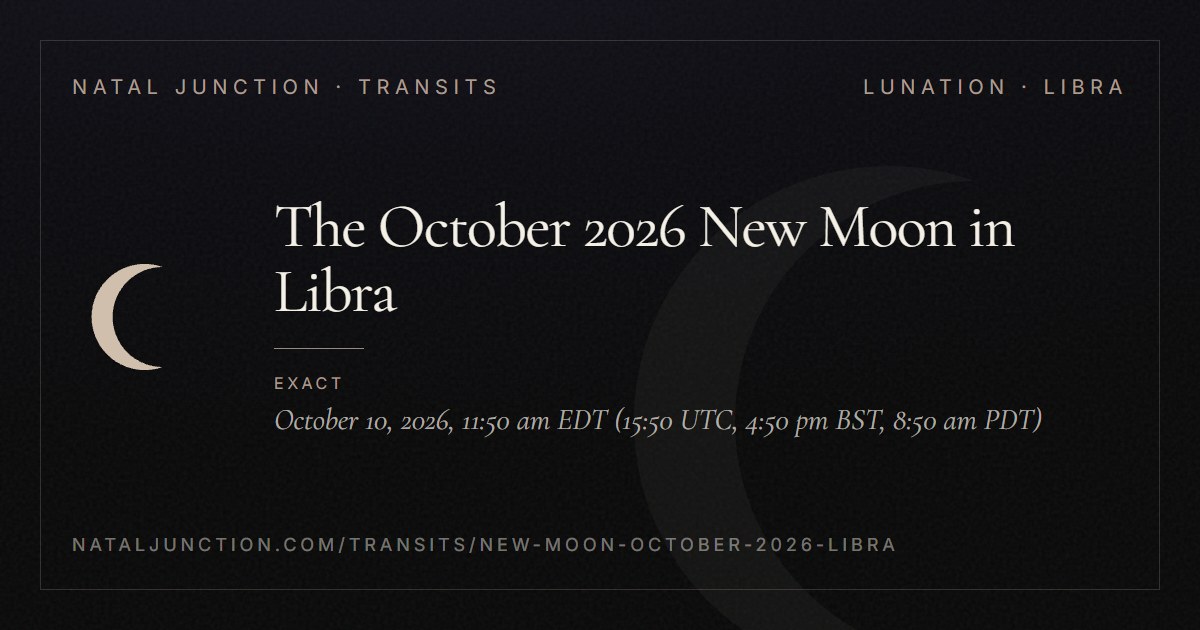 The October 2026 New Moon in Libra