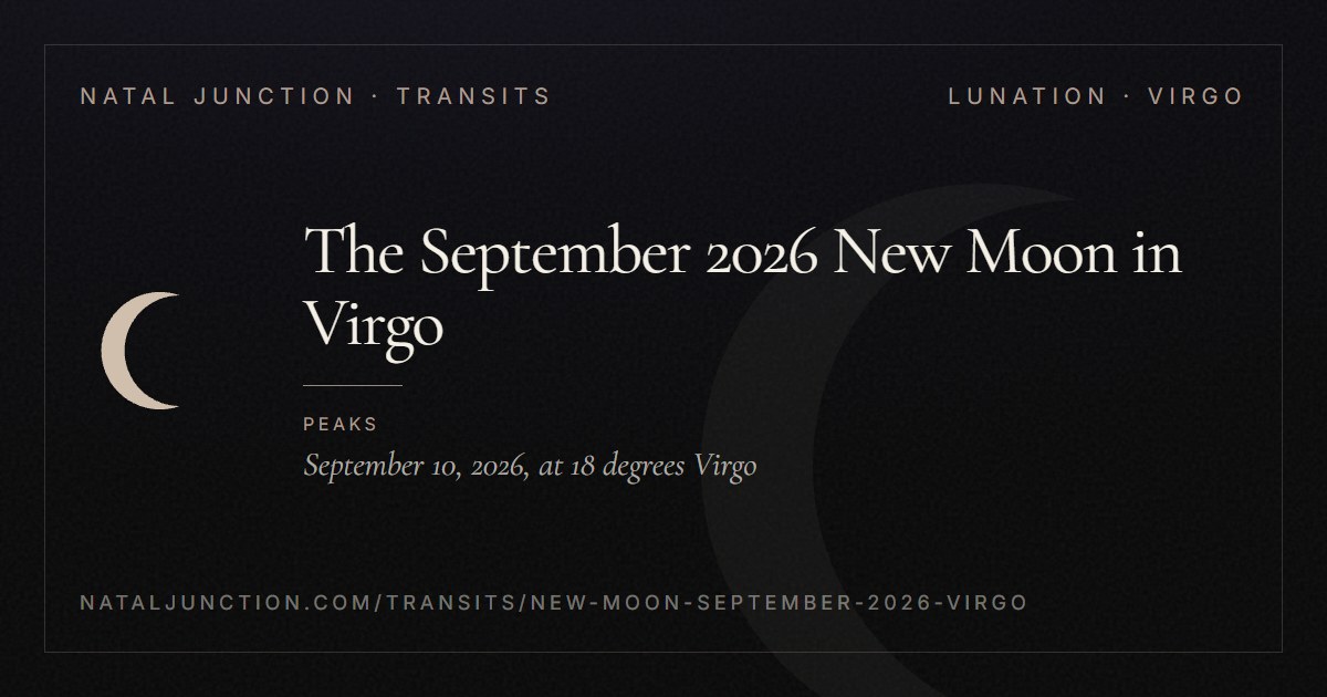 The September 2026 New Moon in Virgo