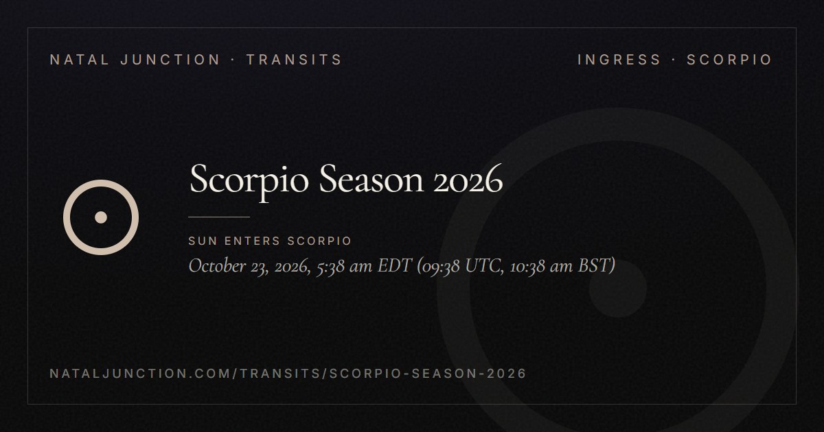 Scorpio Season 2026