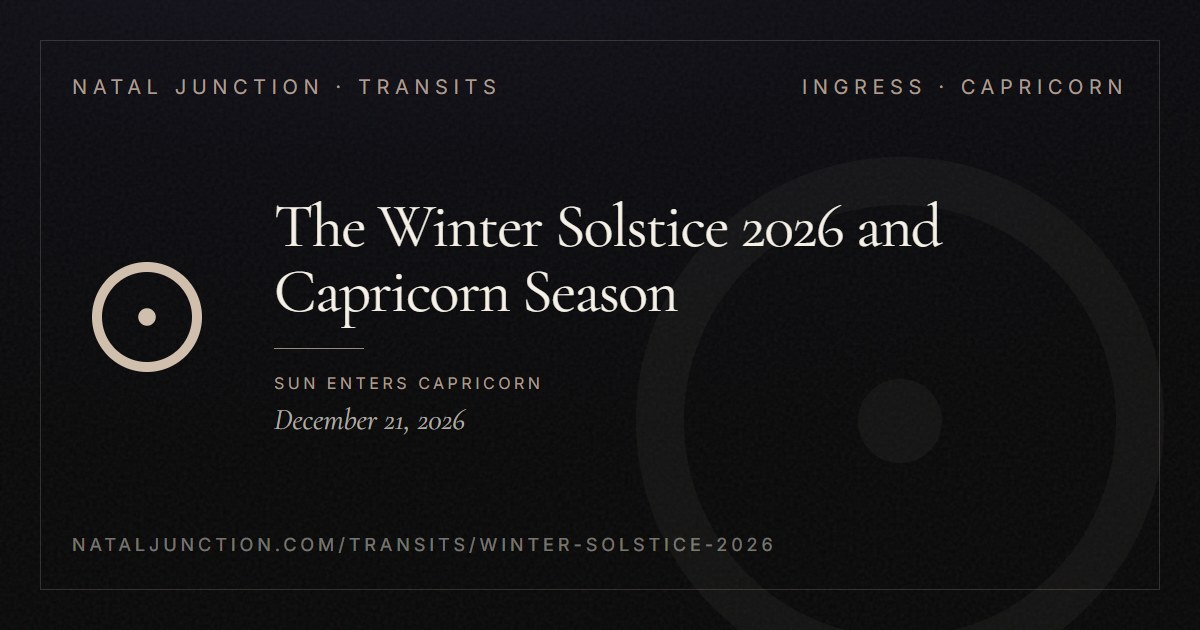 Winter Solstice 2026: The Shortest Day and Capricorn Season